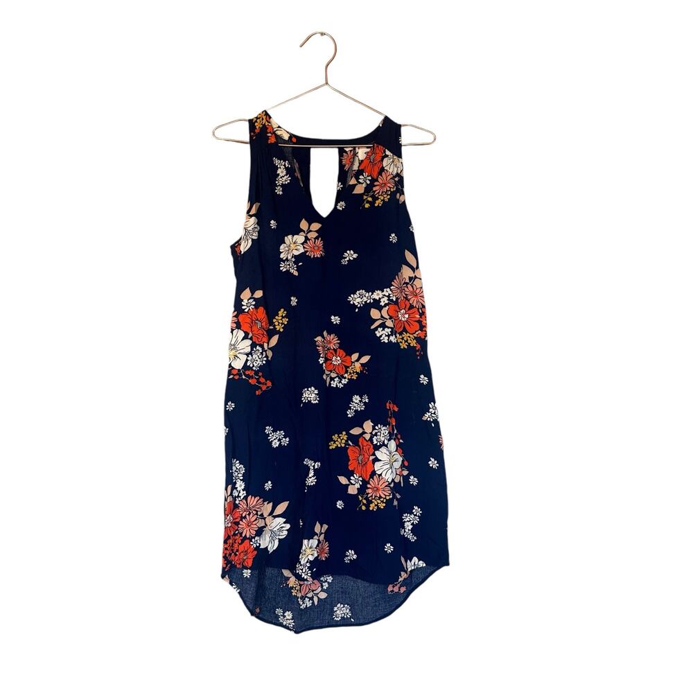 Old navy dress blue floral summer spring casual sleeveless